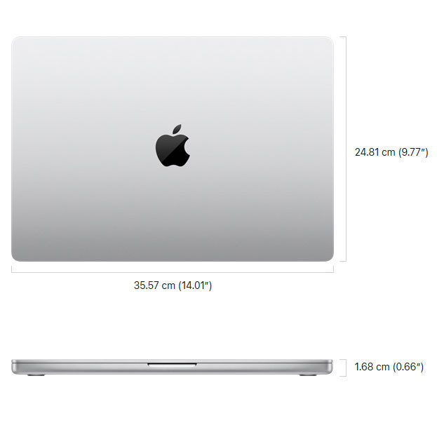 لپ تاپ 16.2 اینچی اپل مدل MacBook Pro MX2Y3 2024 LLA-M4 Pro-48GB RAM-512GB SSD-Retina 120Hz