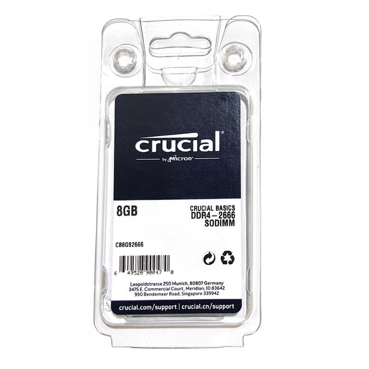 رم لپ تاپ DDR4 تک کاناله 2666 مگاهرتز CL19 کروشیال مدل Basics ظرفیت 8 گیگابایت