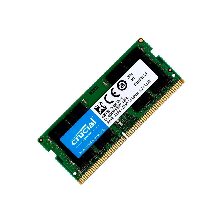 رم لپ تاپ DDR4 دو کاناله 3200 مگاهرتز CL22 کروشیال مدل CT32 ظرفیت 32 گیگابایت