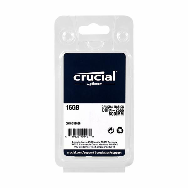 رم لپ تاپ DDR4 تک کاناله 2666 مگاهرتز CL19 کروشیال مدل CB16GS2666 ظرفیت 16 گیگابایت