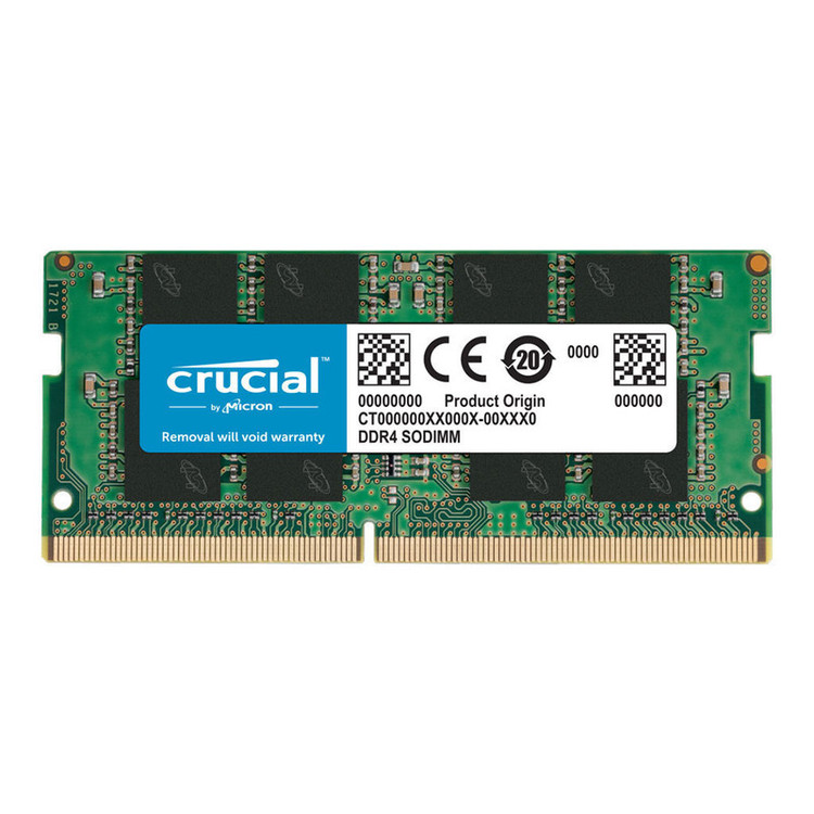 رم لپتاپ کروشیال DDR4 تک کاناله 16 گیگابایت 3200 مگاهرتز SO-DIMM با تایمینگ CL22 و ولتاژ 1.2 ولت