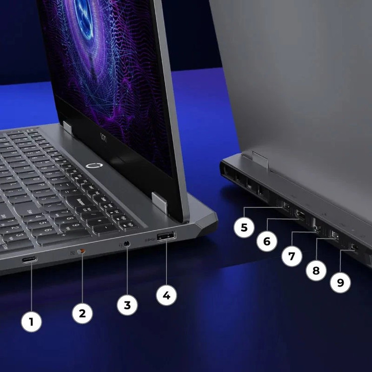 لپ تاپ 15.6 اینچی لنوو مدل LOQ 15IAX9-i5 12600HX-RTX3050 6GB-16GB DDR5 4800MHz-512GB SSD-FHD 144Hz