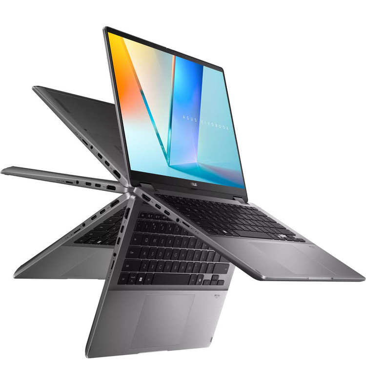 لپ تاپ 14 اینچی ایسوس مدل Vivobook 14 Flip TP3407SA-Core Ultra 7 256V-16GB LPDDR5X-1TB SSD-OLED-Backlit-Touch